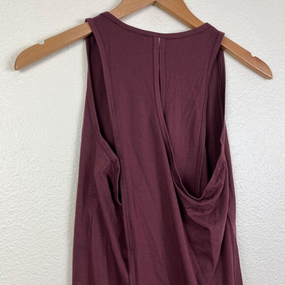 Athleta Athletic Scoop Neck Open Tie Back Tank Top Maroon Women’s Size S - Picture 5 of 9